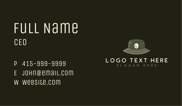 Bucket Hat Apparel Business Card Design Image Preview