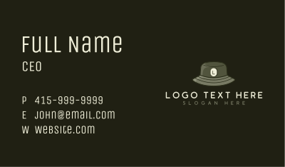 Bucket Hat Apparel Business Card Image Preview