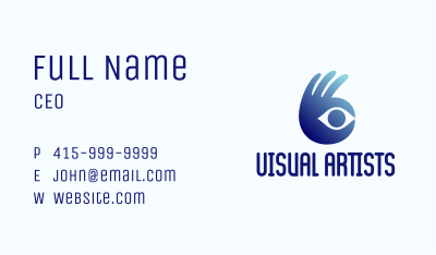 Hand Eye Visual  Business Card Image Preview