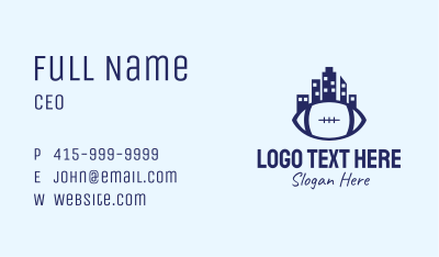 City Skyline Football Business Card Image Preview