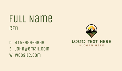 Tropical Mountain Summit Business Card Image Preview