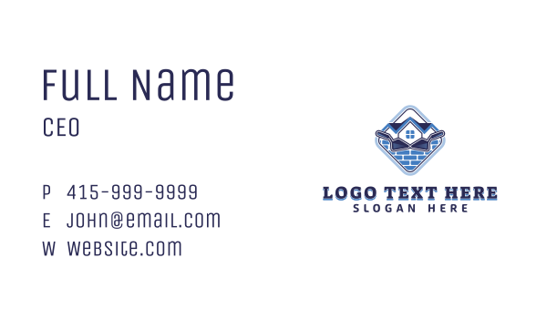 Trowel House Brick Business Card Design Image Preview