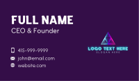 Pyramid Neon Triangle Business Card Image Preview