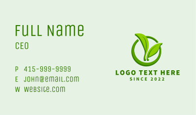 Organic Nature Garden  Business Card Image Preview