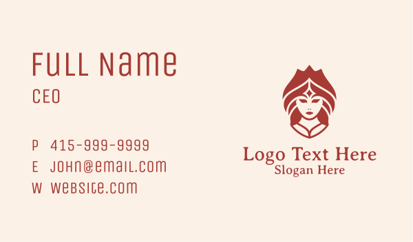 Ethnic Tribal Woman Business Card Design Image Preview