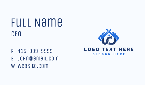 Plumbing Pipe Wrench Business Card Design Image Preview