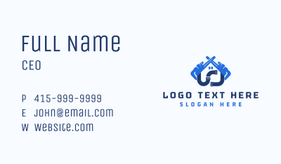 Plumbing Pipe Wrench Business Card Image Preview