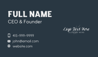 Simple Leaf Wordmark Business Card Design