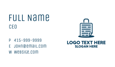 Document Suitcase  Business Card Image Preview
