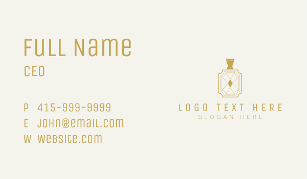 Luxury Perfume Bottle Business Card Design Image Preview