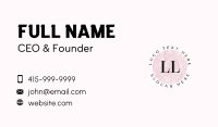 Aesthetic Beauty Letter Business Card Image Preview