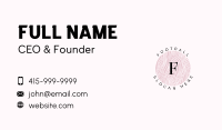 Aesthetic Beauty Letter Business Card Image Preview