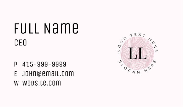 Aesthetic Beauty Letter Business Card Design Image Preview