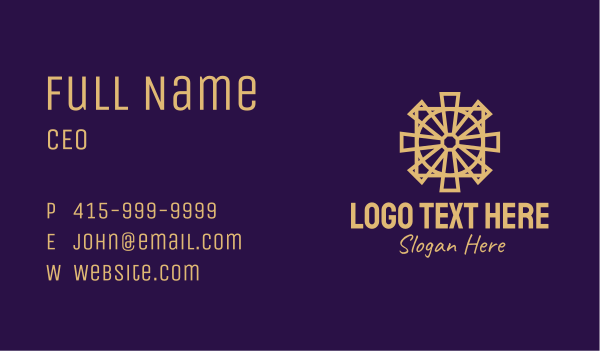 Religious Cross Relic Business Card Design Image Preview