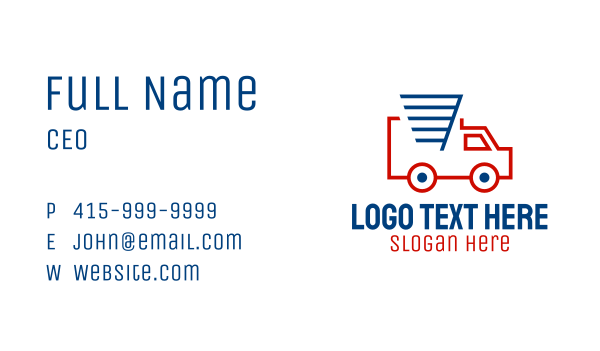 Delivery Van Wings Business Card Design Image Preview