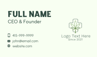 Cannabis Leaf Cross Business Card Image Preview