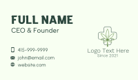 Cannabis Leaf Cross Business Card Image Preview