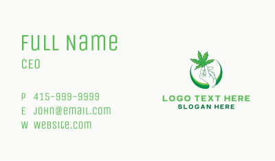 Cannabis Weed Hand Business Card Image Preview