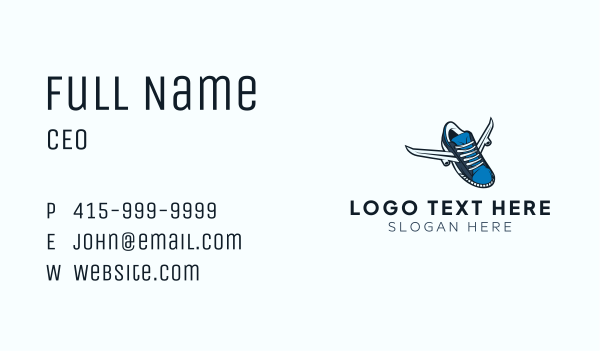Flying Rubber Shoe Business Card Design Image Preview