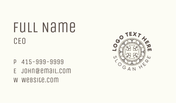 Christian Church Crucifix  Business Card Design Image Preview