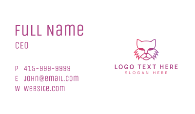 Gradient Cat Head Business Card Image Preview