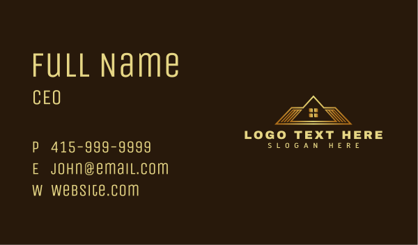 Real Estate Roof House Business Card Design Image Preview