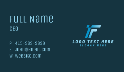 Express Logistics Letter F Business Card Image Preview