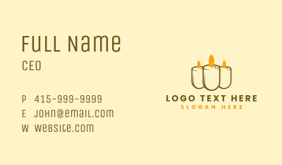 Relaxing Candle Light Business Card Image Preview