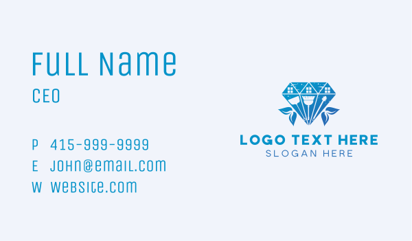 Diamond House Cleaning Business Card Design Image Preview