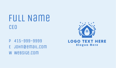Home Cleaning Droplet Business Card Image Preview