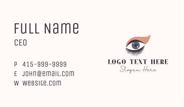 Lady Eyelash Beauty Business Card Design Image Preview