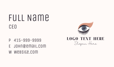 Lady Eyelash Beauty Business Card Image Preview