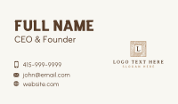 Wooden Architecture Lettermark Business Card Image Preview
