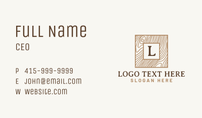 Wooden Architecture Lettermark Business Card Image Preview