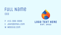 Gradient Flame Droplet Business Card Image Preview