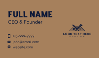 Cabin Carpentry Tools Business Card Preview