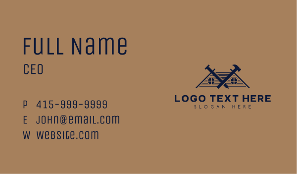 Cabin Carpentry Tools Business Card Design Image Preview