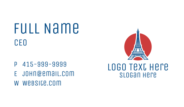 France Eiffel Tower  Business Card Design Image Preview