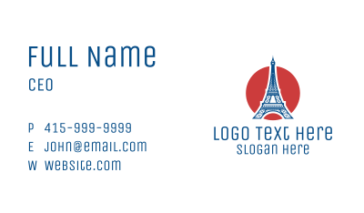 France Eiffel Tower  Business Card Image Preview