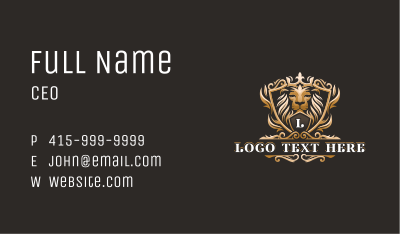 Lion King Crown Business Card Image Preview