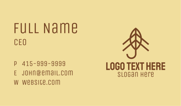 Brown Leaf House  Business Card Design Image Preview