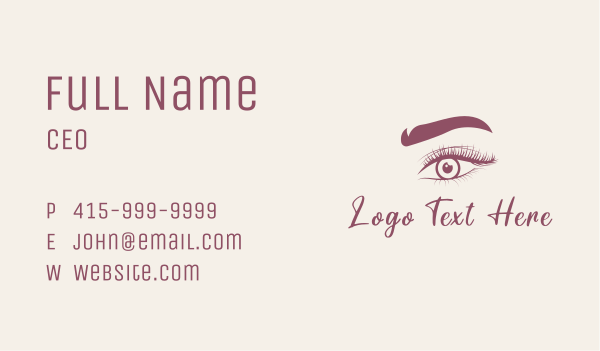 Beauty Makeup Tutorial Business Card Design Image Preview