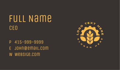 Agriculture Gear Wheat Business Card Image Preview