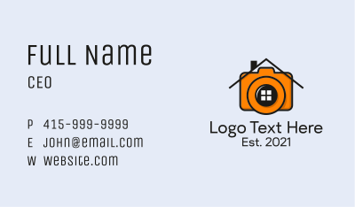 Camera Photographer House  Business Card Image Preview