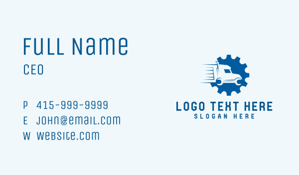 Wrench Gear Truck Business Card Design Image Preview