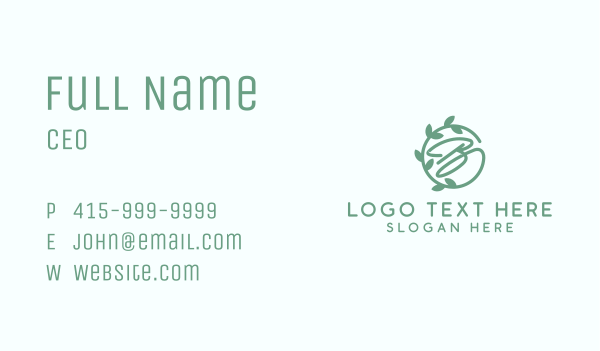 Green Letter B Business Card Design Image Preview