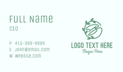Green Letter B Business Card