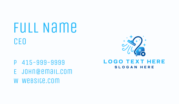 Vacuum Cleaning Tool Business Card Design Image Preview