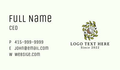 Leaf Coconut Herb  Business Card Image Preview