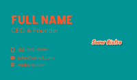 Funky Brush Street Wordmark Business Card Image Preview
